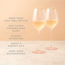 Rose Crystal White Wine Glass Set