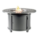 Aluminum 44-in Round Propane Fire Table with Beads, Covers and Lid