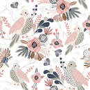 Modish Flowers and Birds Wallpaper