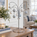 12-Arm Spiral Fountain Brass Silver Metal Ornament Stand Display 11.5 Inches
