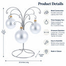 12-Arm Spiral Fountain Brass Silver Metal Ornament Stand Display 11.5 Inches