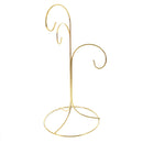 3-Arm 3-Tier Gold Brass Metal Ornament Stand Display 10.75 Inches (Taiwan)