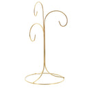 3-Arm 3-Tier Gold Brass Metal Ornament Stand Display 10.75 Inches (Taiwan)