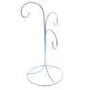 3-Arm 3-Tier Silver Metal Ornament Stand Display 10.75 Inches (Taiwan)