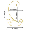 Twisted Wire Gold Metal Ornament Stand Display 7.2 Inches (Taiwan)