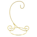 Twisted Wire Gold Metal Ornament Stand Display 7.2 Inches