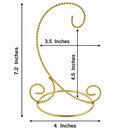 Twisted Wire Gold Metal Ornament Stand Display 7.2 Inches