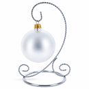 Twisted Wire Silver Metal Ornament Stand Display 7.2 Inches