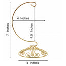 Curved Gold Wire Swirl Base Ornament Stand Display 7 Inches
