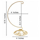 Curved Gold Wire Swirl Base Ornament Stand Display 8.75 Inches (Taiwan)