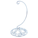 Curved Silver Wire Swirl Base Ornament Stand Display 7 Inches