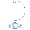 Curved Silver Wire Swirl Base Ornament Stand Display 7 Inches