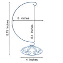Curved Silver Wire Swirl Base Ornament Stand Display 8.75 Inches