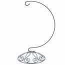 Curved Silver Wire Swirl Base Ornament Stand Display 8.75 Inches