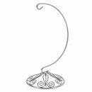 Curved Silver Wire Swirl Base Ornament Stand Display 8.75 Inches