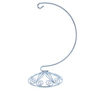 Curved Silver Wire Swirl Base Ornament Stand Display 8.75 Inches
