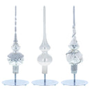 Ornate Silver Metal Rod Tree Topper Stand Display Stand 10 Inches (Taiwan)
