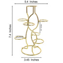 Gold Tone Metal Display Stand - Holds 7 Eggs Spheres 7.5 Inches Tall