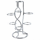 7-Ring 3-Tier Silver Wire Metal Sphere Crystals Egg Stand Holder Display 7.4 Inches