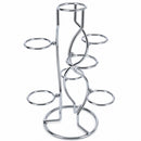 7-Ring 3-Tier Silver Wire Metal Sphere Crystals Egg Stand Holder Display 7.4 Inches