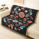 Jungle pink & cream leopard print throw blanket bedroom fringed decor