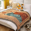 Jungle pink & cream leopard print throw blanket bedroom fringed decor
