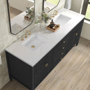 James Martin Myrrin 72" Single Bathroom Vanity, Carbon Oak