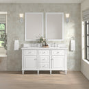 James Martin Lorelai 60" Double Bathroom Vanity, Bright White