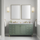 James Martin Chicago 60" Double Bathroom Vanity, Smokey Celadon