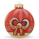 Monkey and Baby by Christmas Tree - Glass Ball Christmas Ornament 3.25 Inches