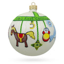 Toy Mobile Glass Ball Baby's First Christmas Ornament 4 Inches