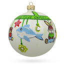 Toy Mobile Glass Ball Baby's First Christmas Ornament 4 Inches