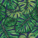 Dark Wallpaper with Monstera Design