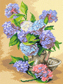 Hydrangeas Floral Needlepoint Canvas by Orchidea 3560J