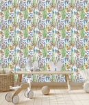 Hedgehogs between Wildflowers Wallpaper