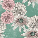Green Floral Wallpaper