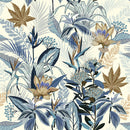 Voguish Blue Leaves Wallpaper Smart