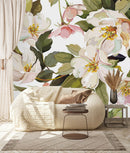 Flowers and Leaves Wallpaper