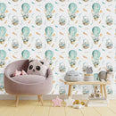 Rabbits in a Balloon Wallpaper