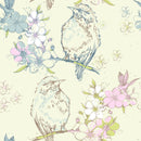 Hand Drawn Flowers and Birds Wallpaper