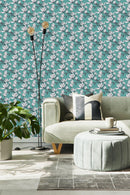 Modish Floral Tree Wallpaper Tasteful