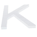 Arial Font White Painted MDF Wood Letter K (6 Inches)