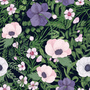 Dark Wallpaper with Flowers