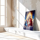 Holy Family Sacred Art Glass Wall Panel – UV Printed Jesus, Mary & Joseph in Heaven-KAFCD162