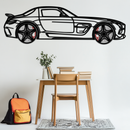 Mercedes SLS AMG Metal Wall Art – Rotating Wheel Car Silhouette • Luxury Automotive Decor • Perfect Gift for Car Lovers - KAFMEKA075