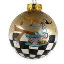 Set of 6 Coffee, Mocha, Latte Lovers Christmas Glass Ball Ornaments 3.25 Inches