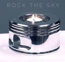 the KATE Jacobs WWII Radial Engine Piston Mirror Polished Tea Light Candle Holder