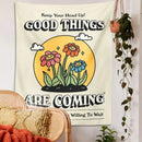 DecorBites™ Cartoon Flowers Tapestry Wall Hanging | Kawaii Room Decoration & Boho Wall Decor