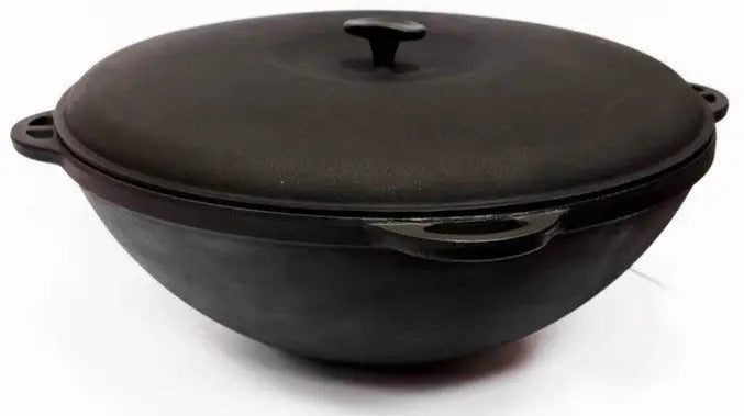 17,96 quart Cast Iron Braiser with Cast Iron Lid,Cauldron for Outdoor Cooking