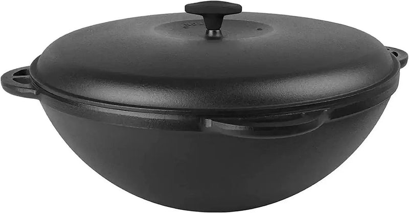 17,96 quart Cast Iron Braiser with Cast Iron Lid,Cauldron for Outdoor Cooking